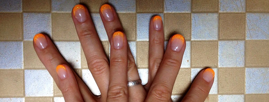 Nails Art<br>French Fluo Glitter